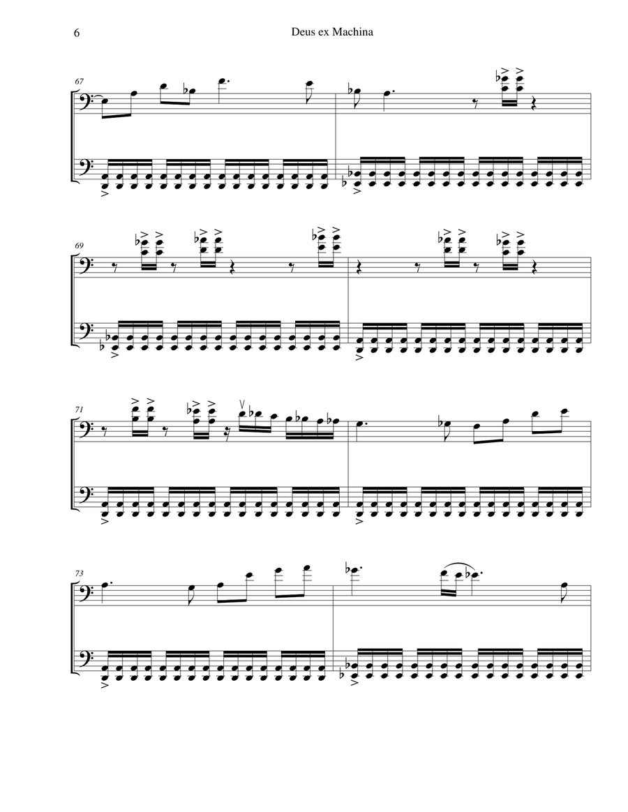 Deus ex Machina - for cello duo String Duet scores gallery preview page 6