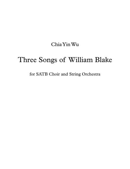 Three Songs of William Blake image number null