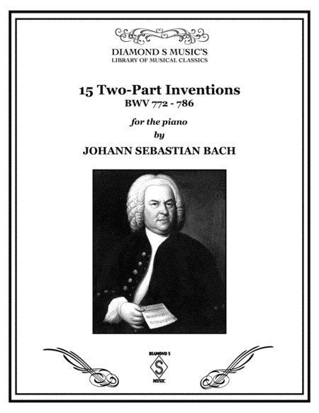 15 2-Part Inventions by J.S. BACH, BWV 772-786 for Solo Piano image number null