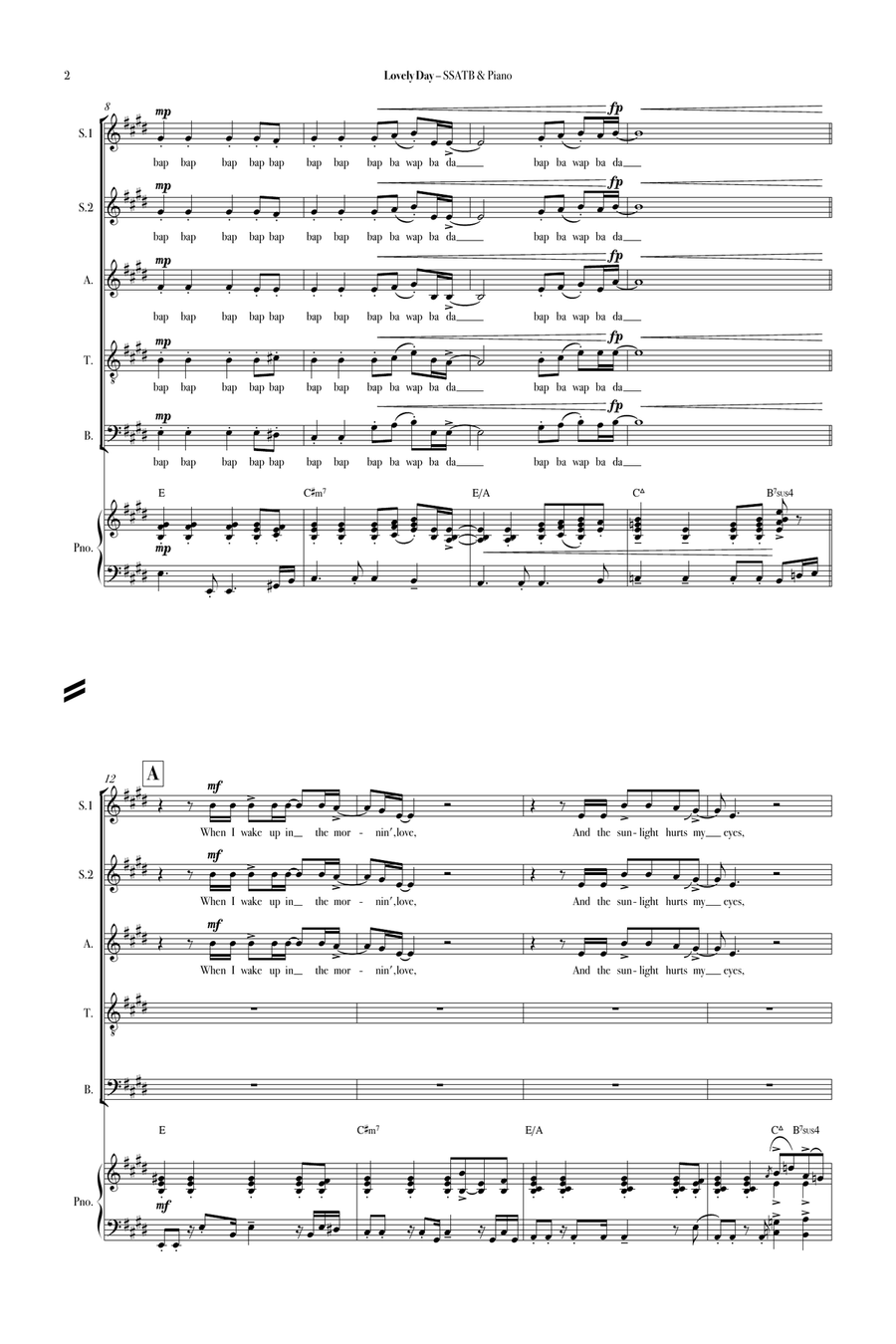 Lovely Day Lovely Day Divisi scores gallery preview page 4