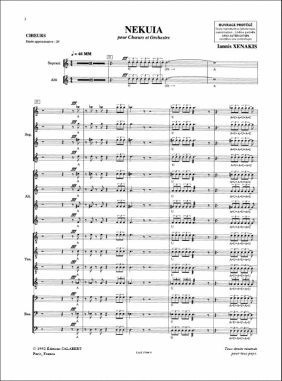 Nekuia Choeur Et Orchestre Partie Choeur Choir scores gallery preview page 2