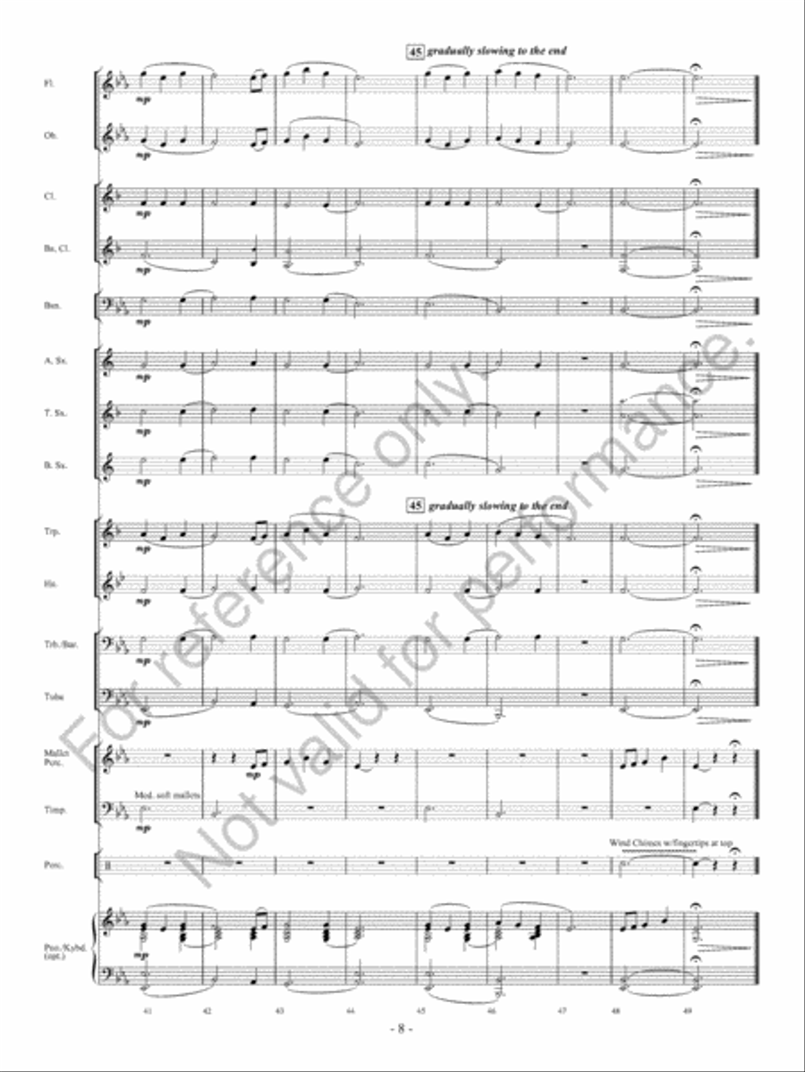 A Quiet Song Concert Band scores gallery preview page 9