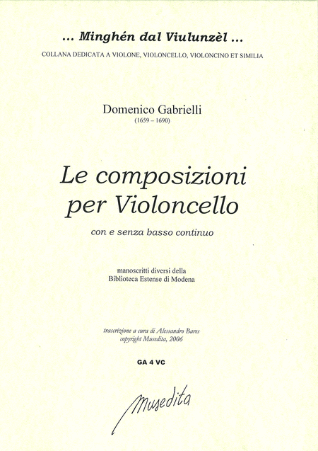 Complete works for Cello (Manuscript, I-MOe)