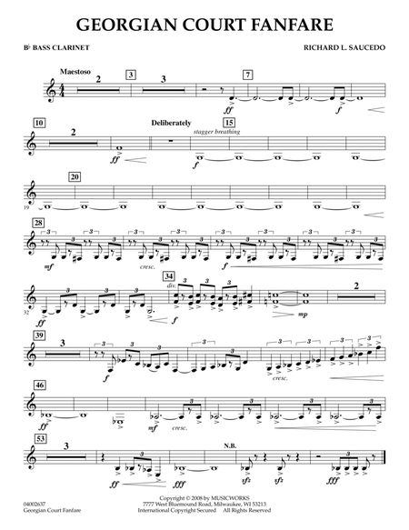 Georgian Court Fanfare - Bb Bass Clarinet