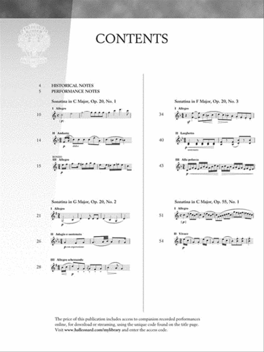 Kuhlau – Selected Sonatinas Piano Solo scores gallery preview page 3