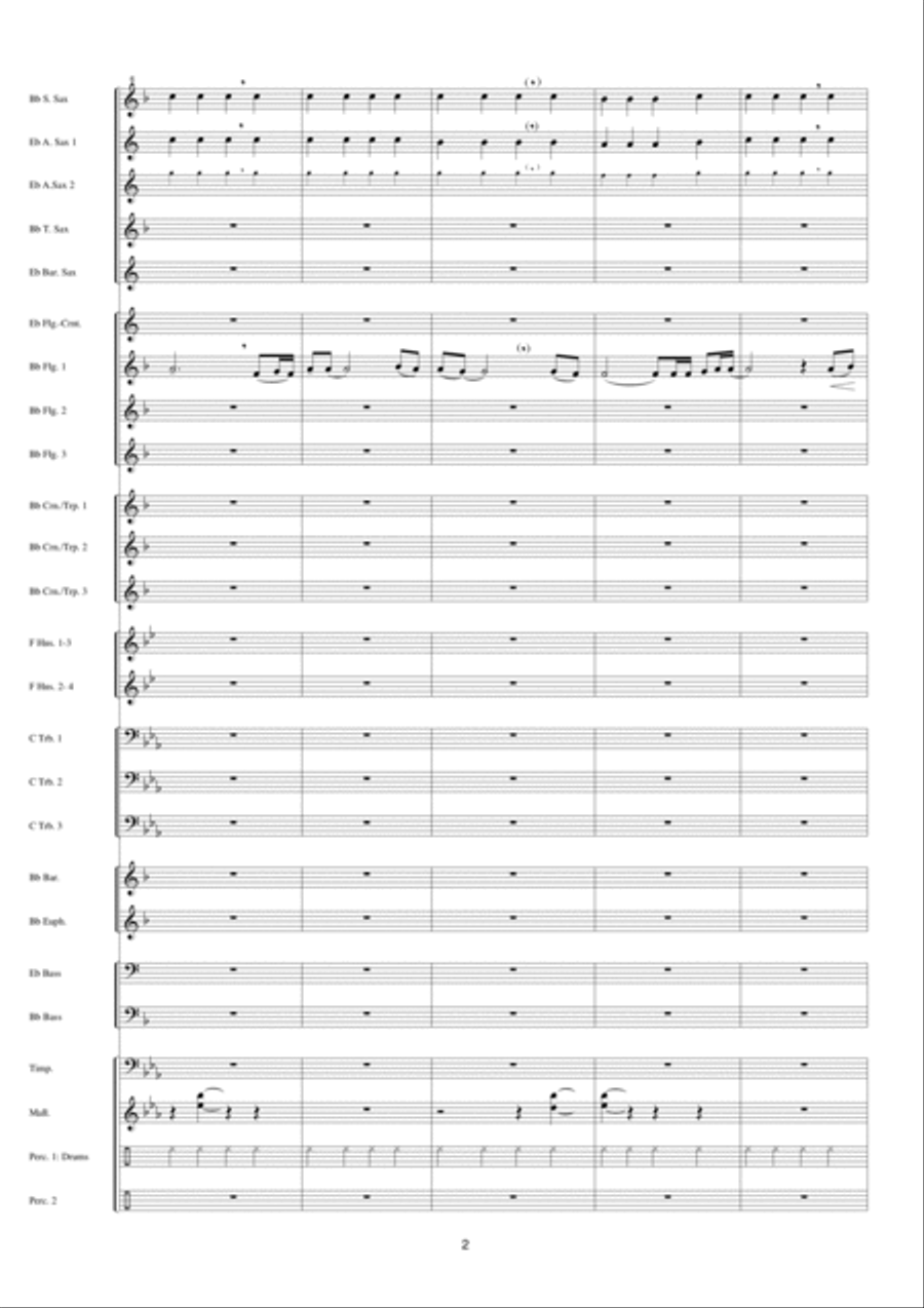 The Rose The Rose Fanfare Band scores gallery preview page 3