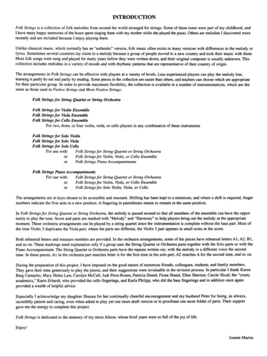 Folk Strings for String Quartet or String Orchestra String Quartet scores gallery preview page 6
