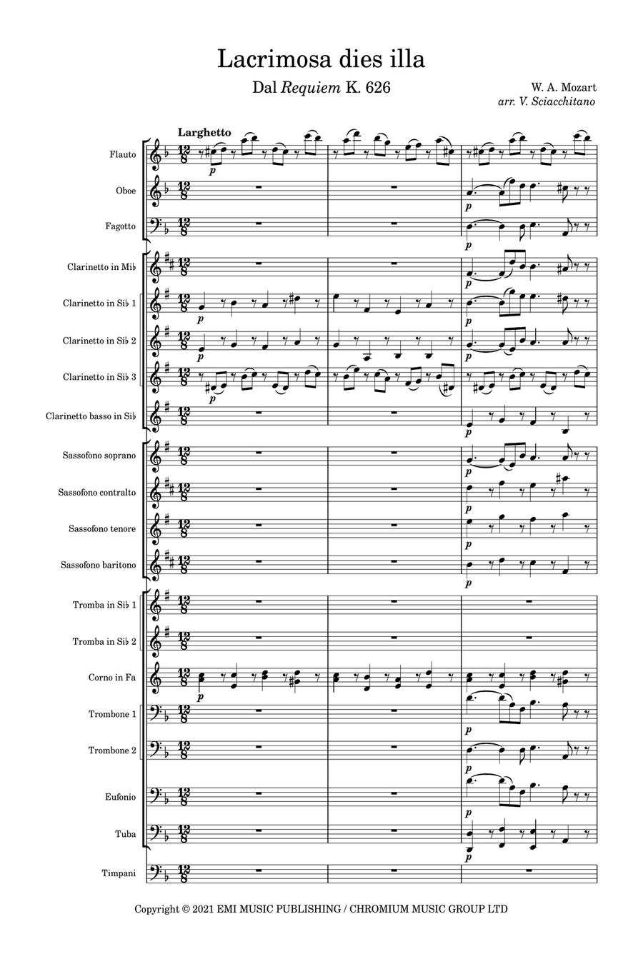 Lacrimosa dies illa Lacrimosa dies illa Concert Band scores gallery preview page 1