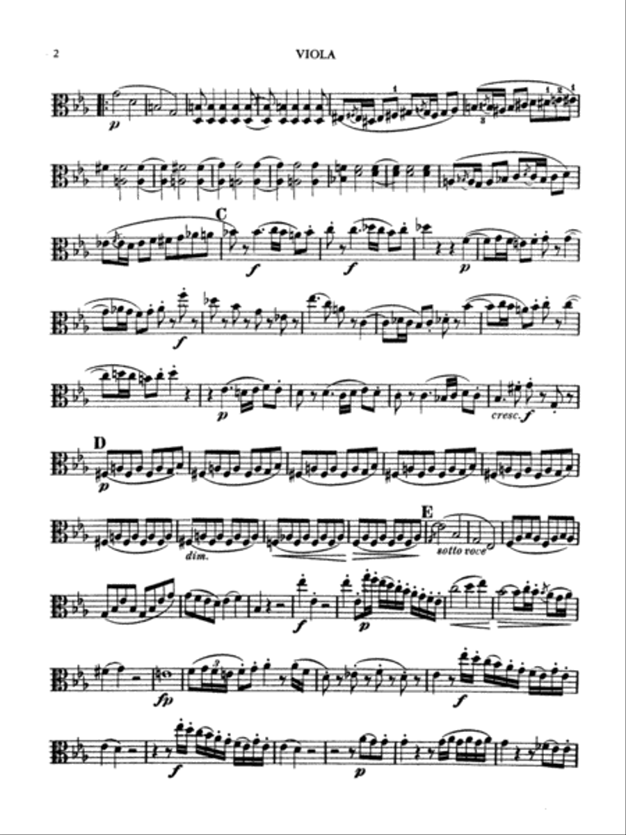 Mozart: Divertimento in E flat Major, K. 563 Viola scores gallery preview page 2