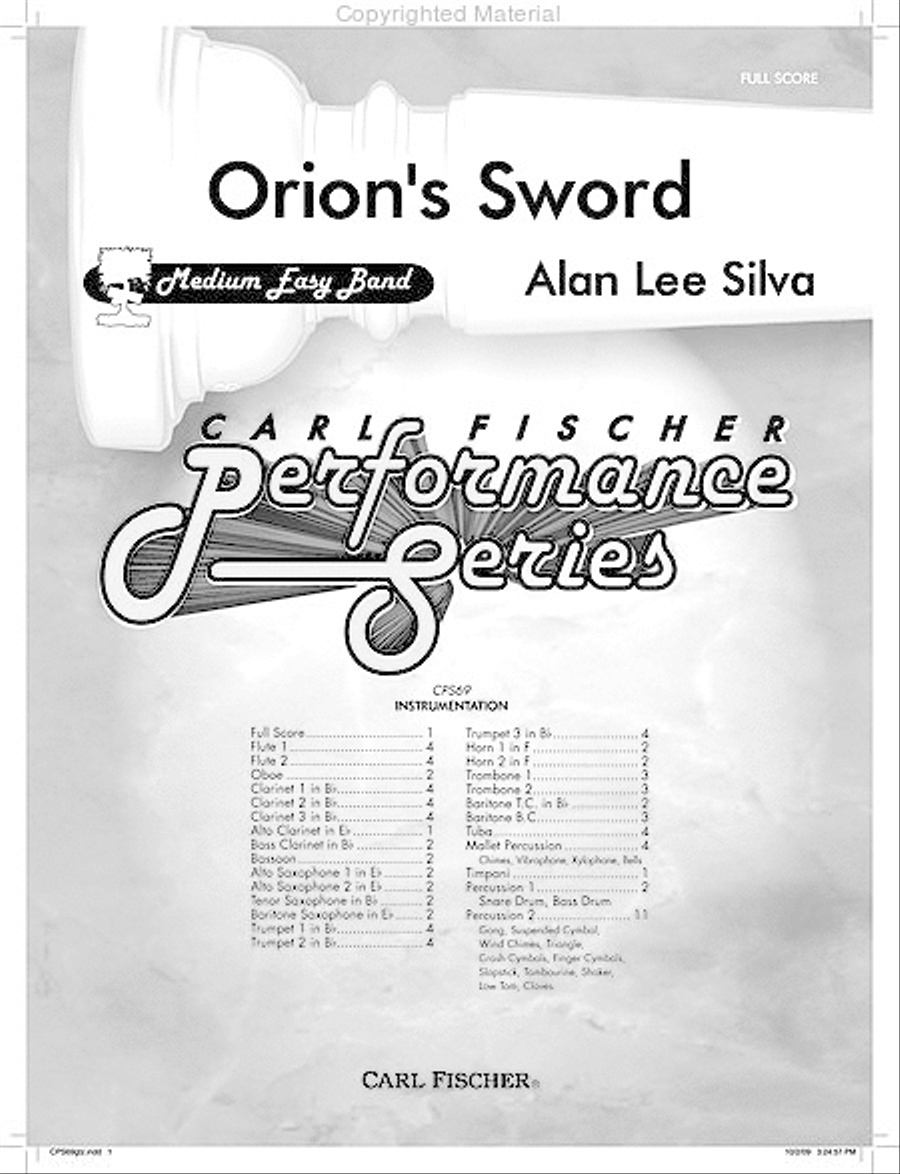 Orion's Sword Orion's Sword Concert Band scores gallery preview page 2