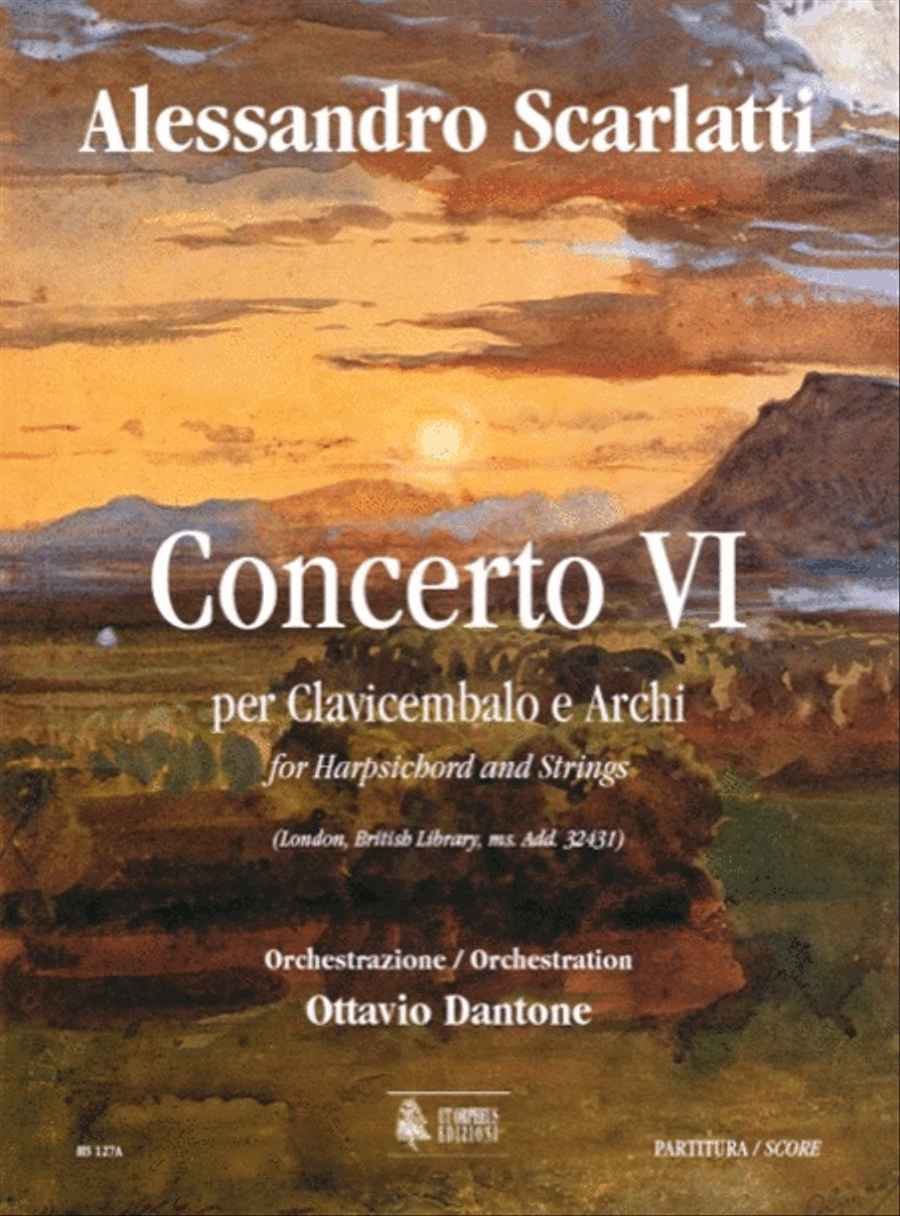 Concerto VI (London, British Library, ms. Add. 32431) for Harpsichord and Strings Orchestra scores gallery preview page 1