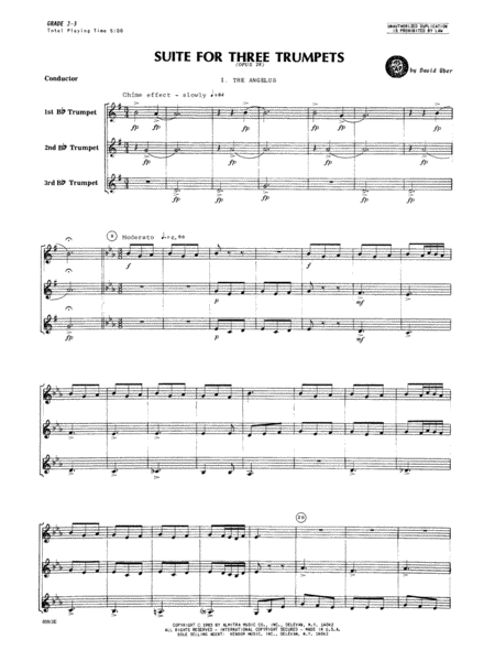 Suite For Three Trumpets (Opus 28) - Full Score