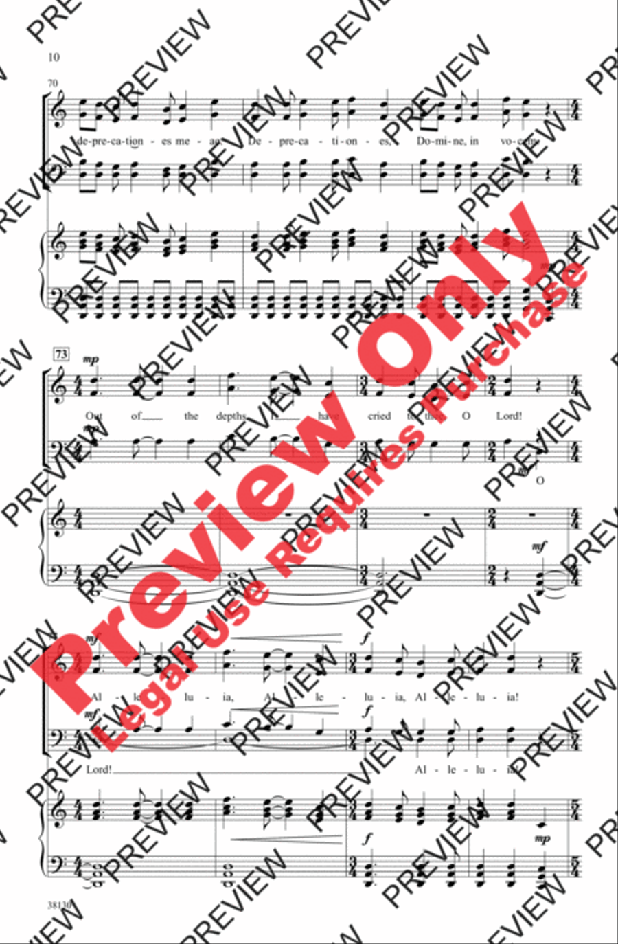 De Profundis 4-Part scores gallery preview page 10