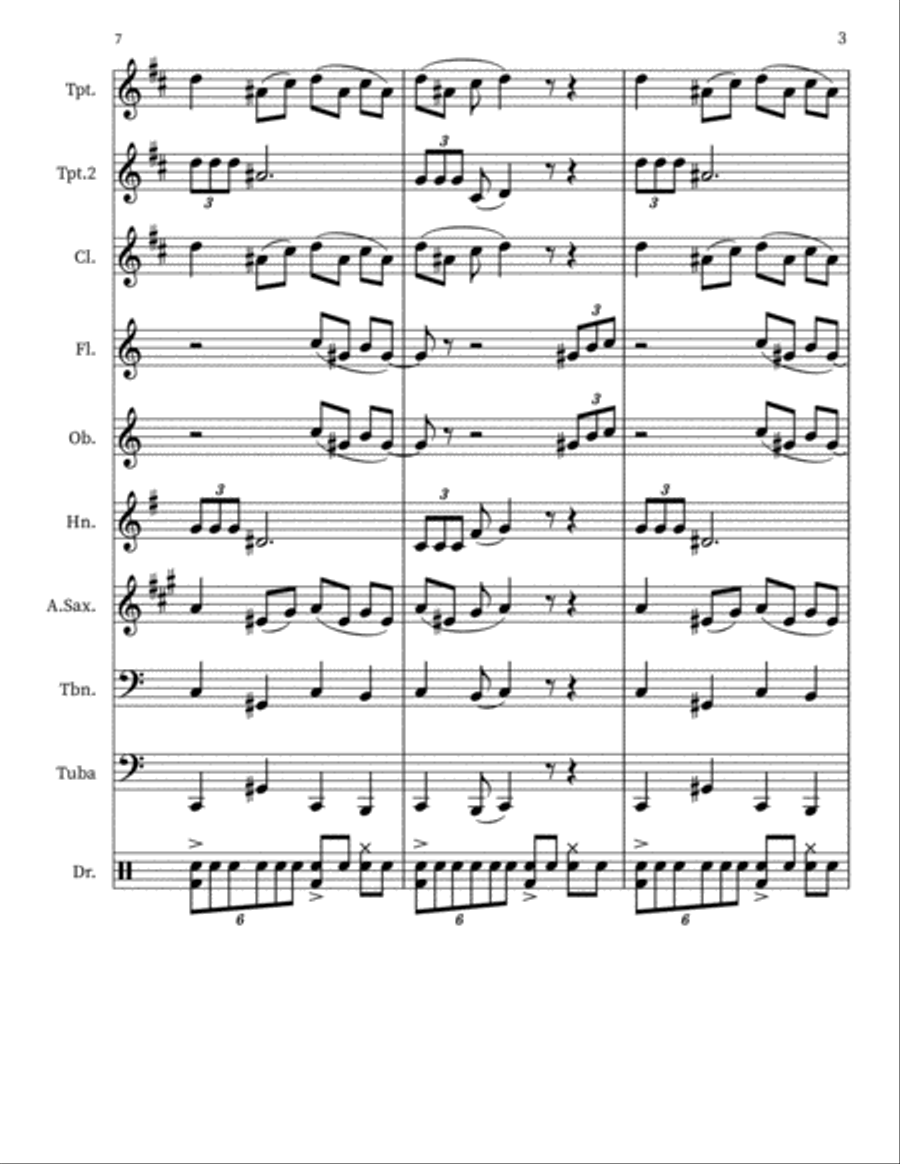 Rise of the Quarantine Concert Band scores gallery preview page 3