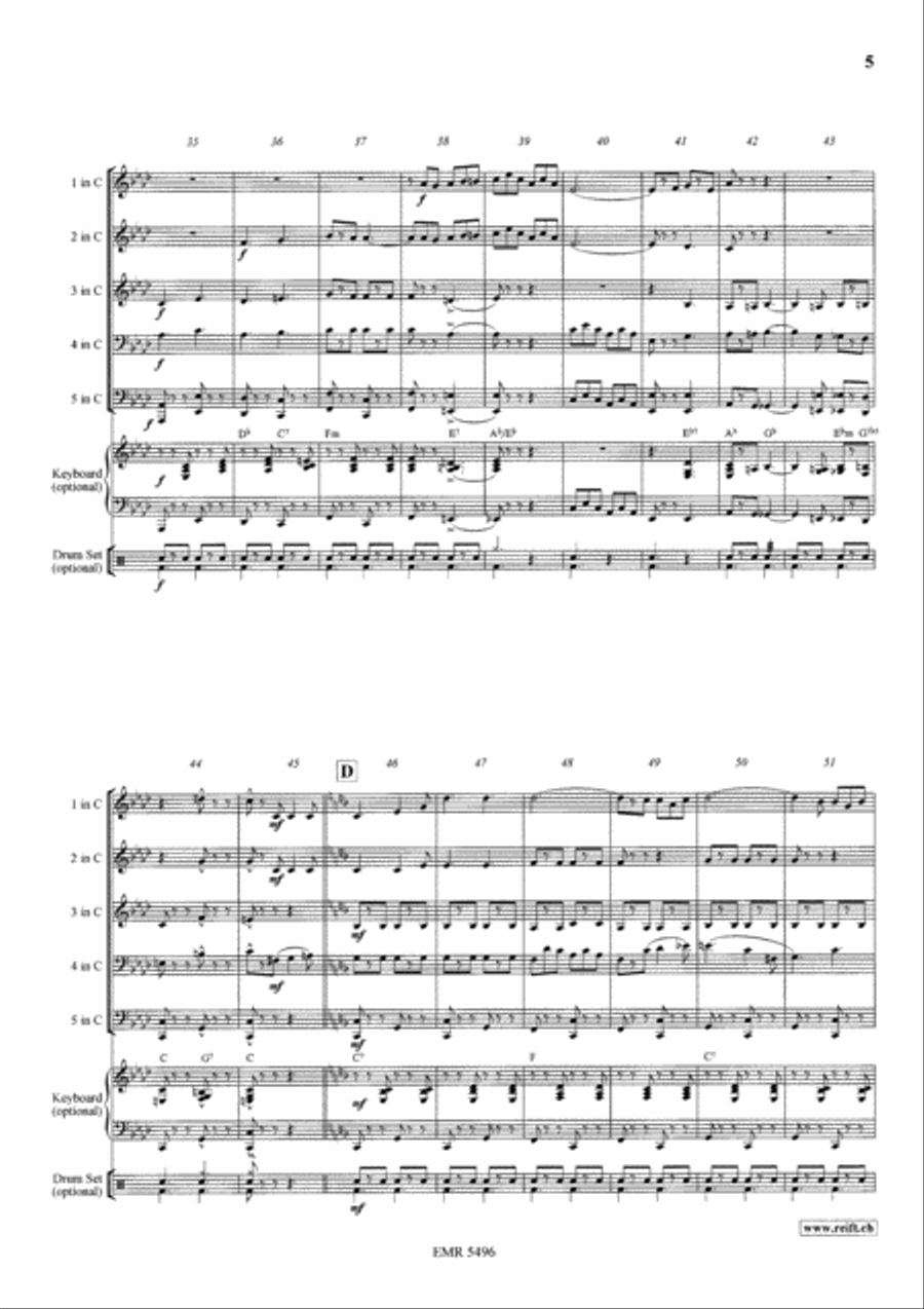 Sousa Medley Sousa Medley Brass Band scores gallery preview page 5