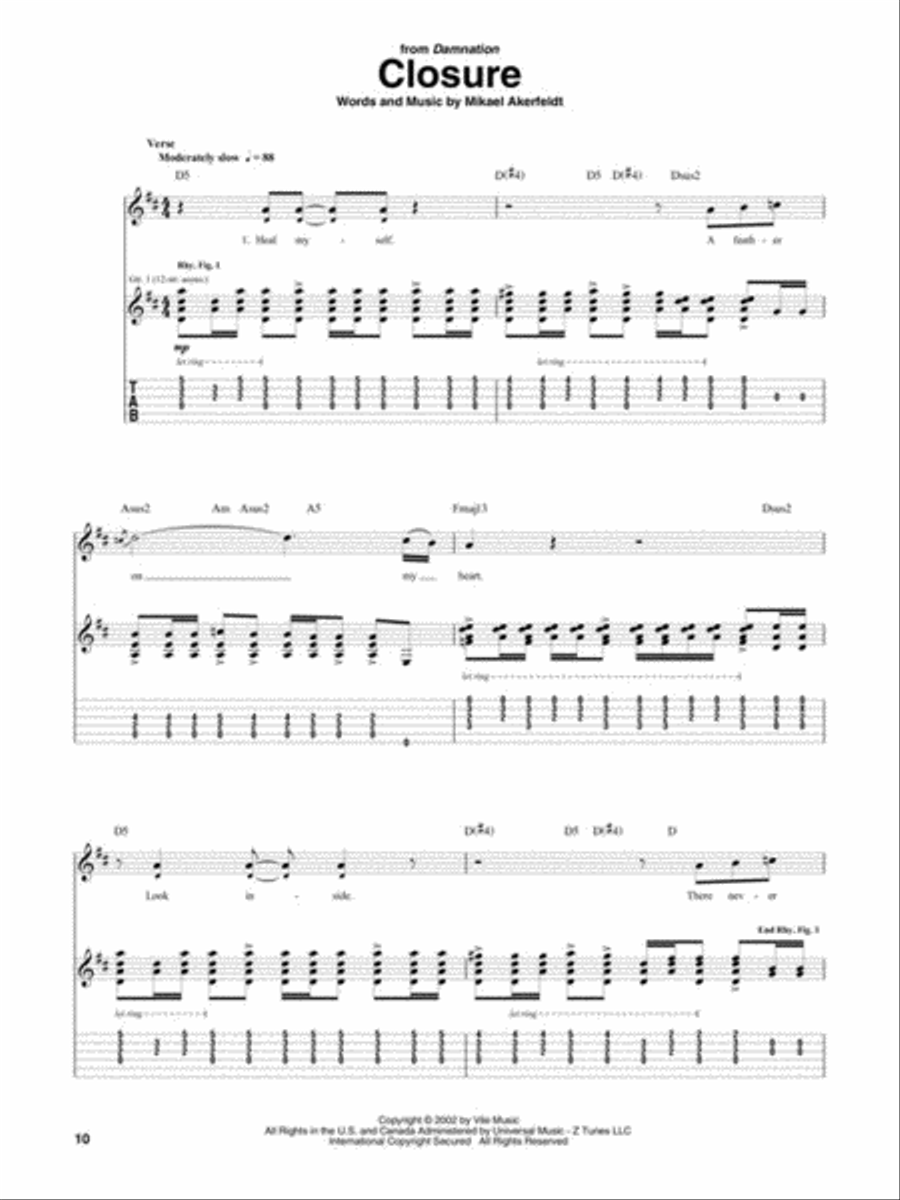 The Best of Opeth Electric Guitar scores gallery preview page 4
