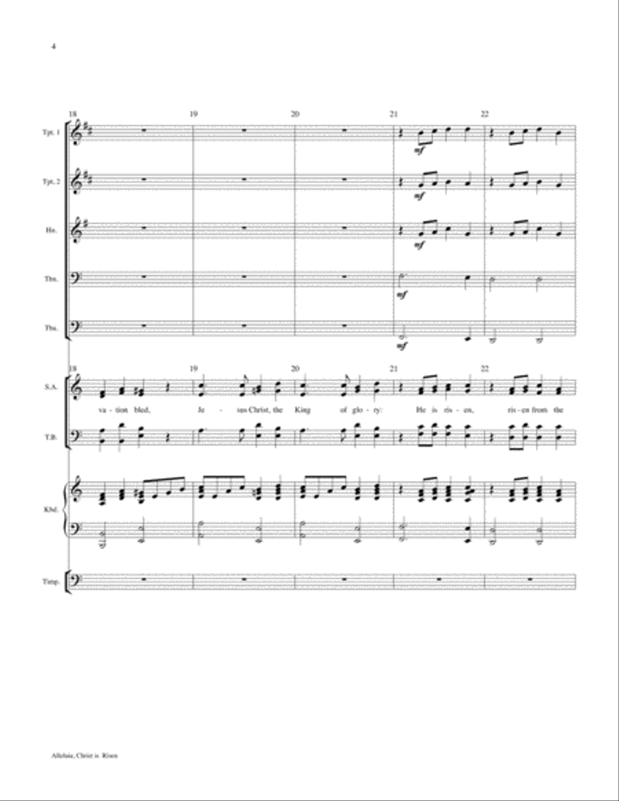 Alleluia, Christ Is Risen (An Easter Introit) Choir scores gallery preview page 6