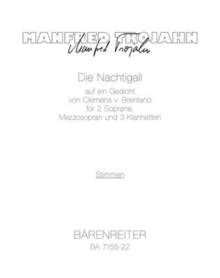 Die Nachtigall für 2 Soprane, Mezzosopran und 3 Klarinetten (1984)