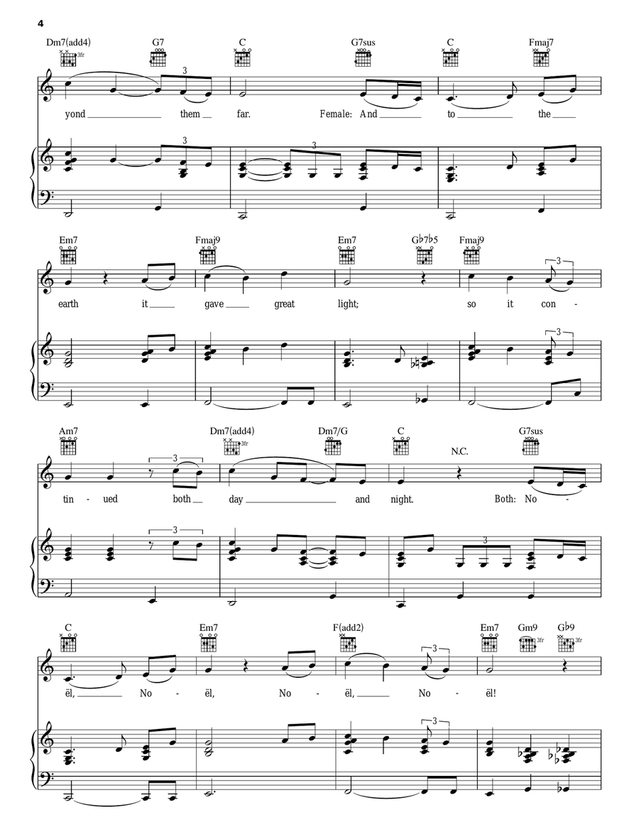 The First Noel Piano, Vocal, Guitar scores gallery preview page 4