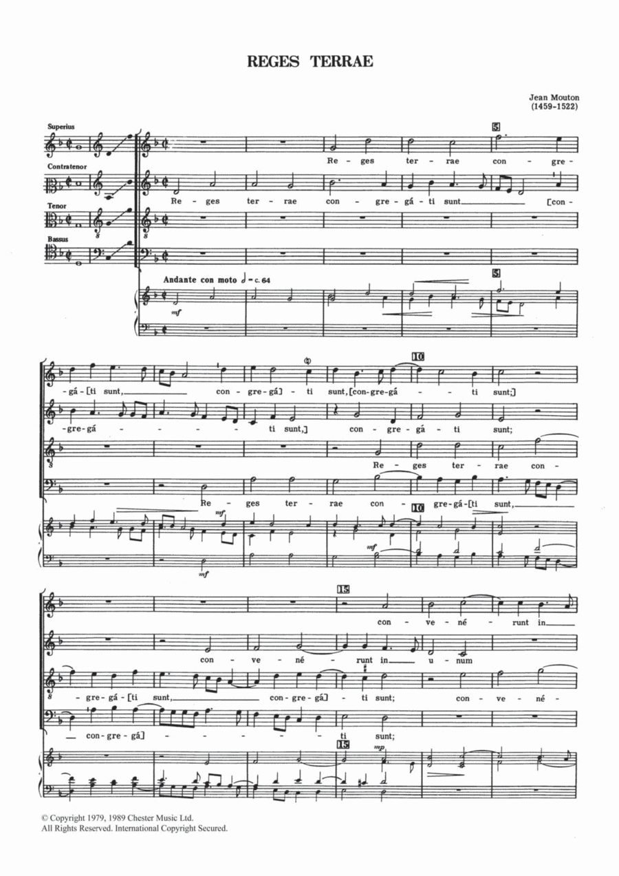 Reges Terrae Reges Terrae Choir scores gallery preview page 1