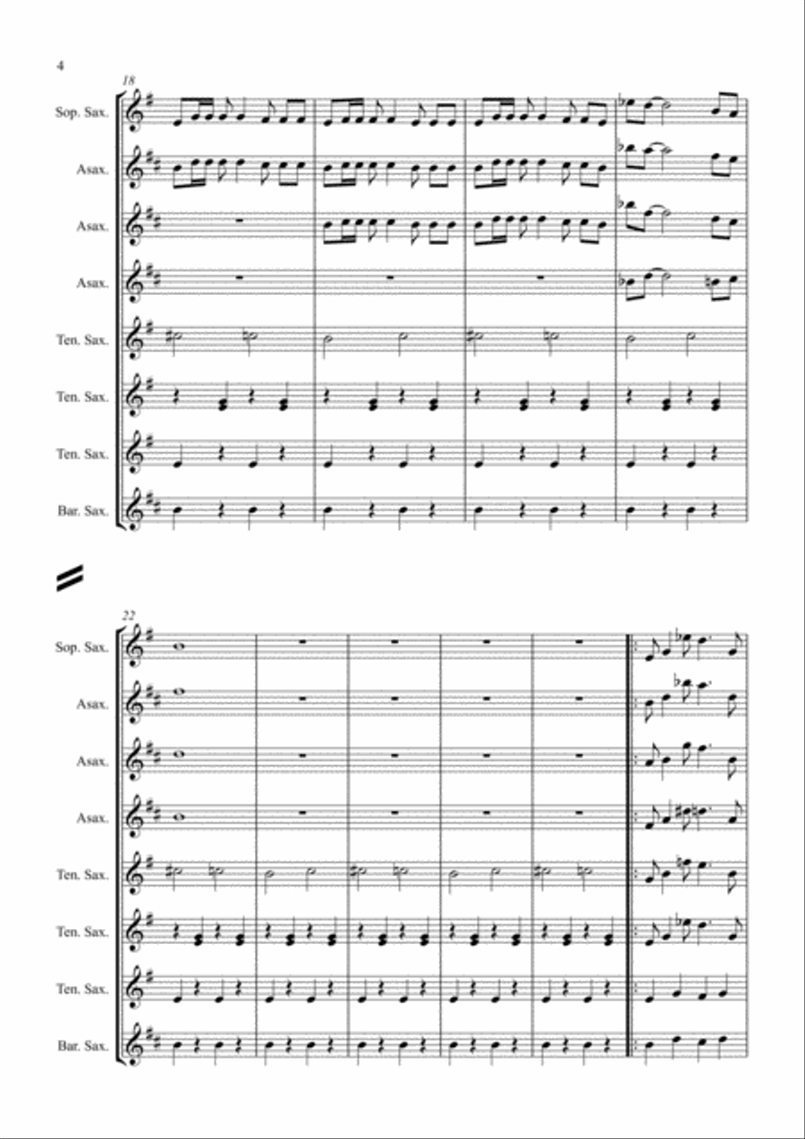 James Bond Theme Woodwind Quintet scores gallery preview page 4
