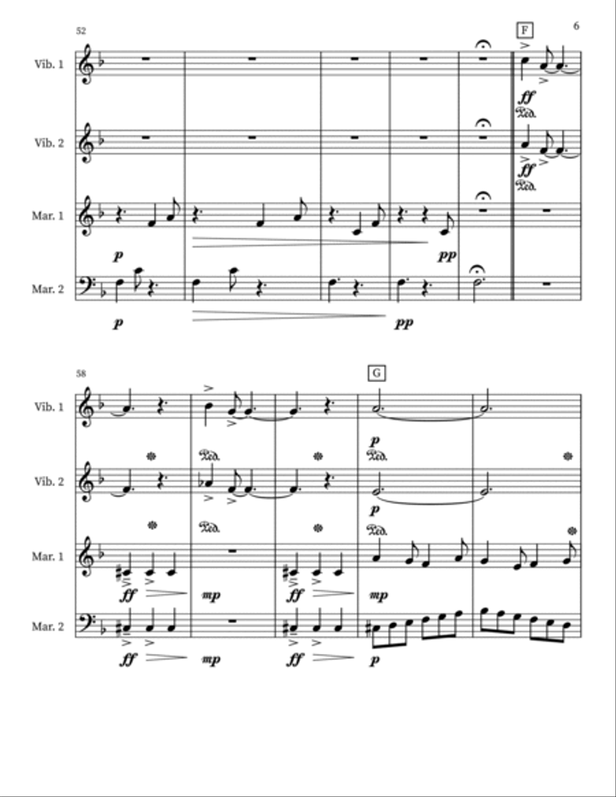 A Day, A Life Marimba scores gallery preview page 6