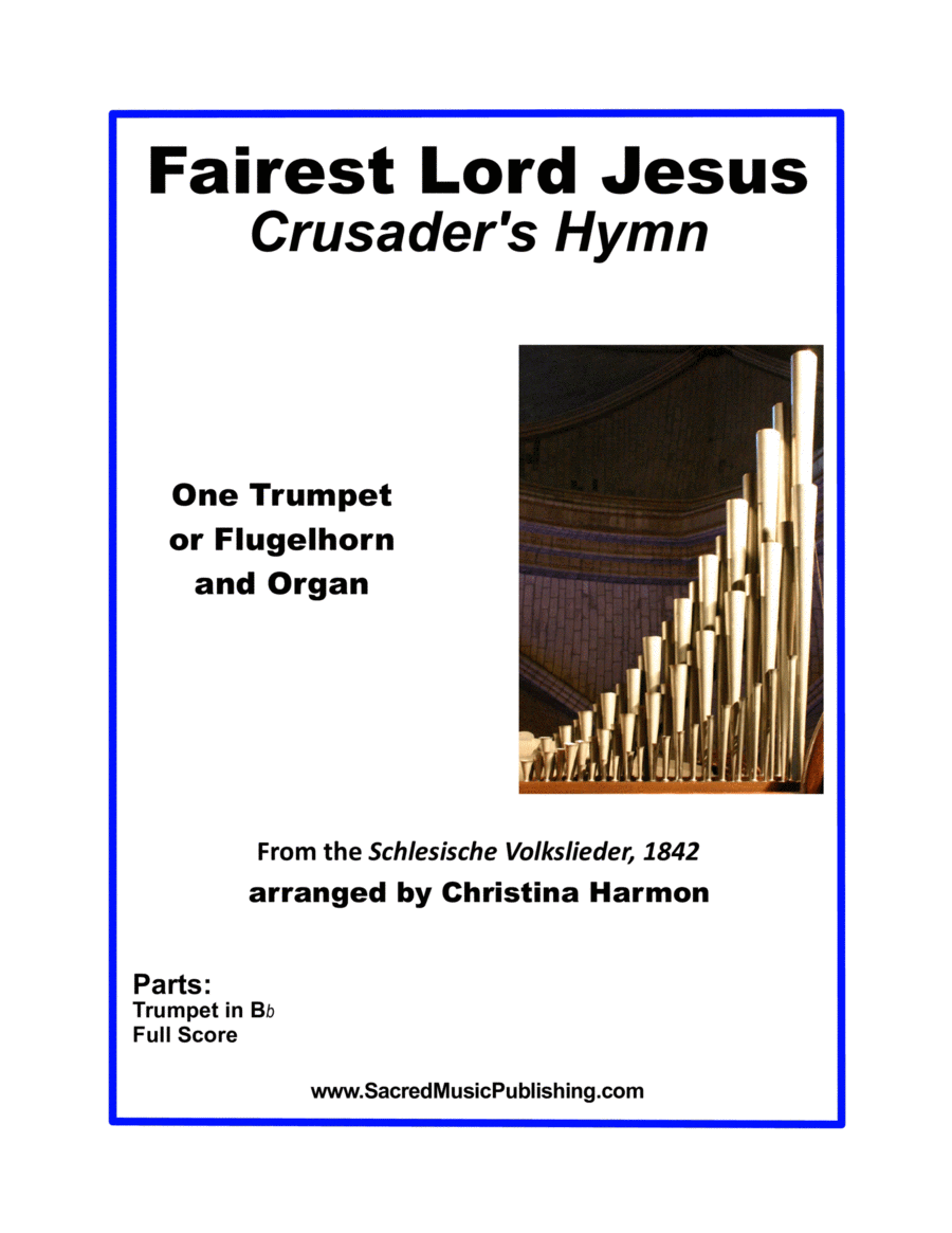 Fairest Lord Jesus – One Trumpet and Organ Trumpet Duet scores gallery preview page 1