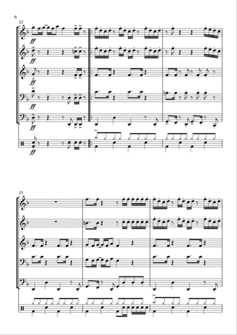 Uptown Funk Small Ensemble scores gallery preview page 6