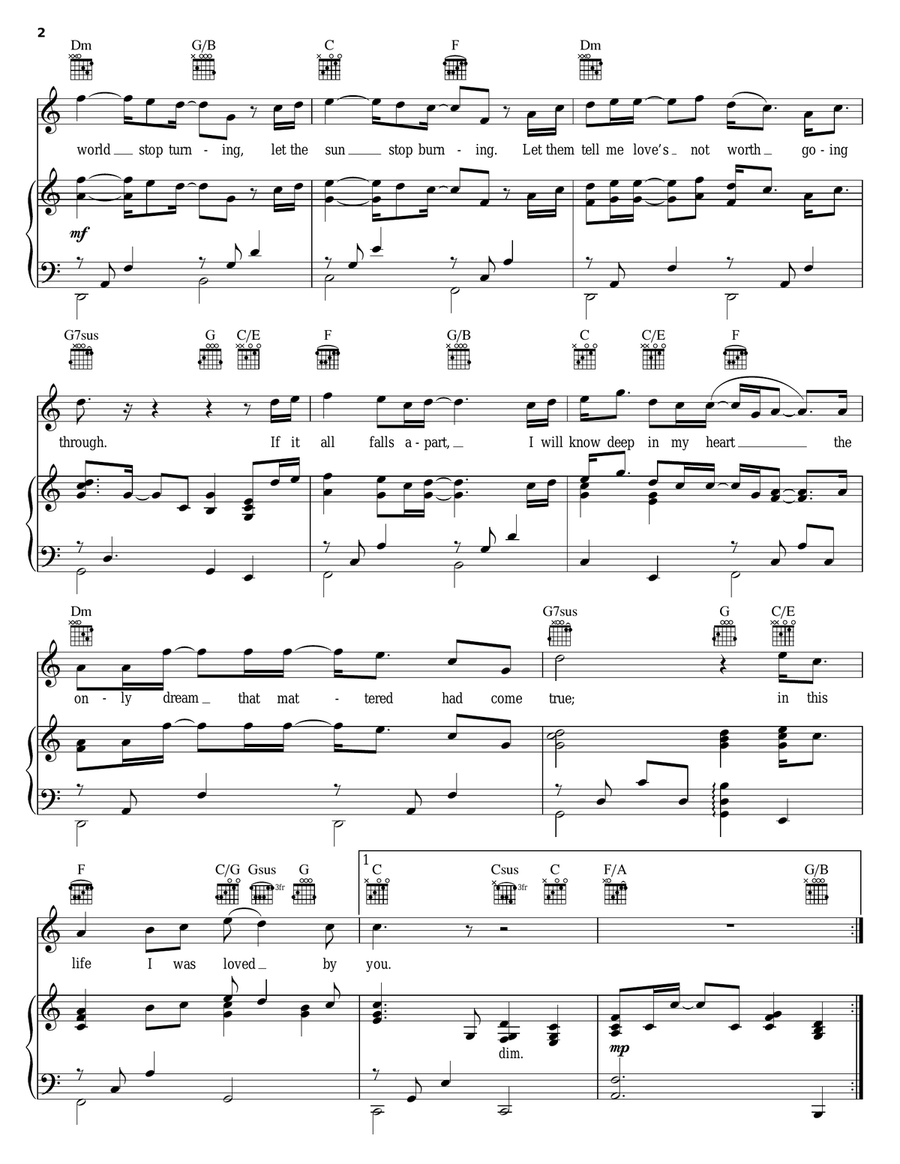 In This Life In This Life Piano, Vocal, Guitar scores gallery preview page 2