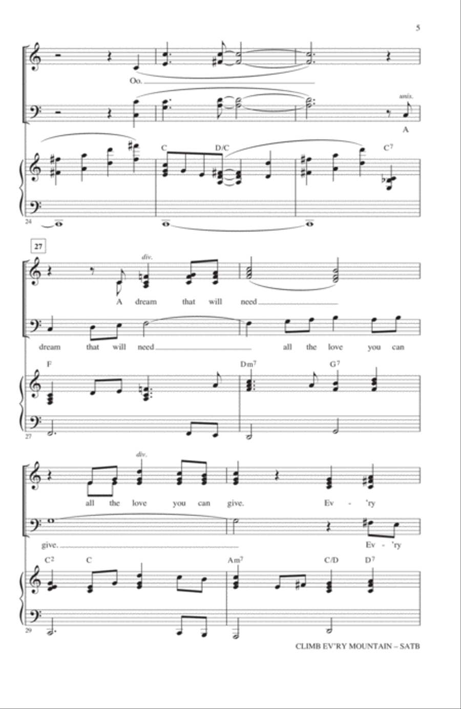 Climb Ev'ry Mountain (from The Sound of Music) (arr. Kirby Shaw) 4-Part scores gallery preview page 4