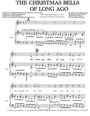 THE CHRISTMAS BELLS OF LONG AGO (Alto/Baritone Range + Choir)