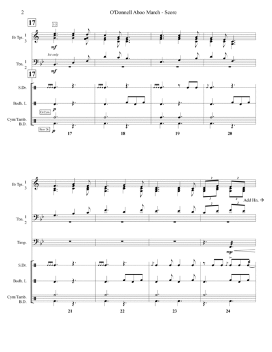 O'Donnell Aboo March O'Donnell Aboo March Concert Band scores gallery preview page 4