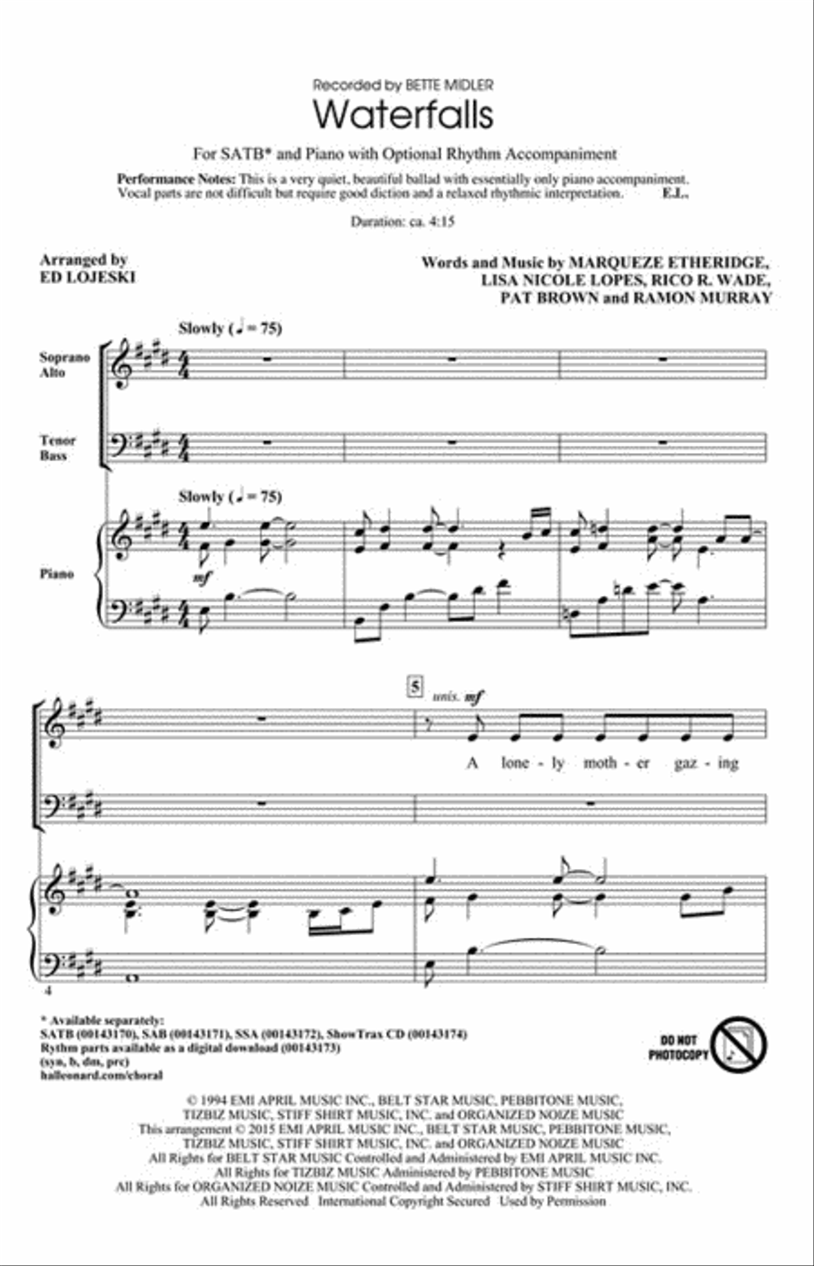 Waterfalls Waterfalls 4-Part scores gallery preview page 2