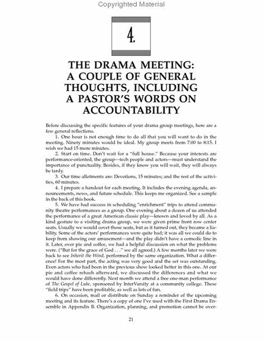 Developing the Church Drama Ministry