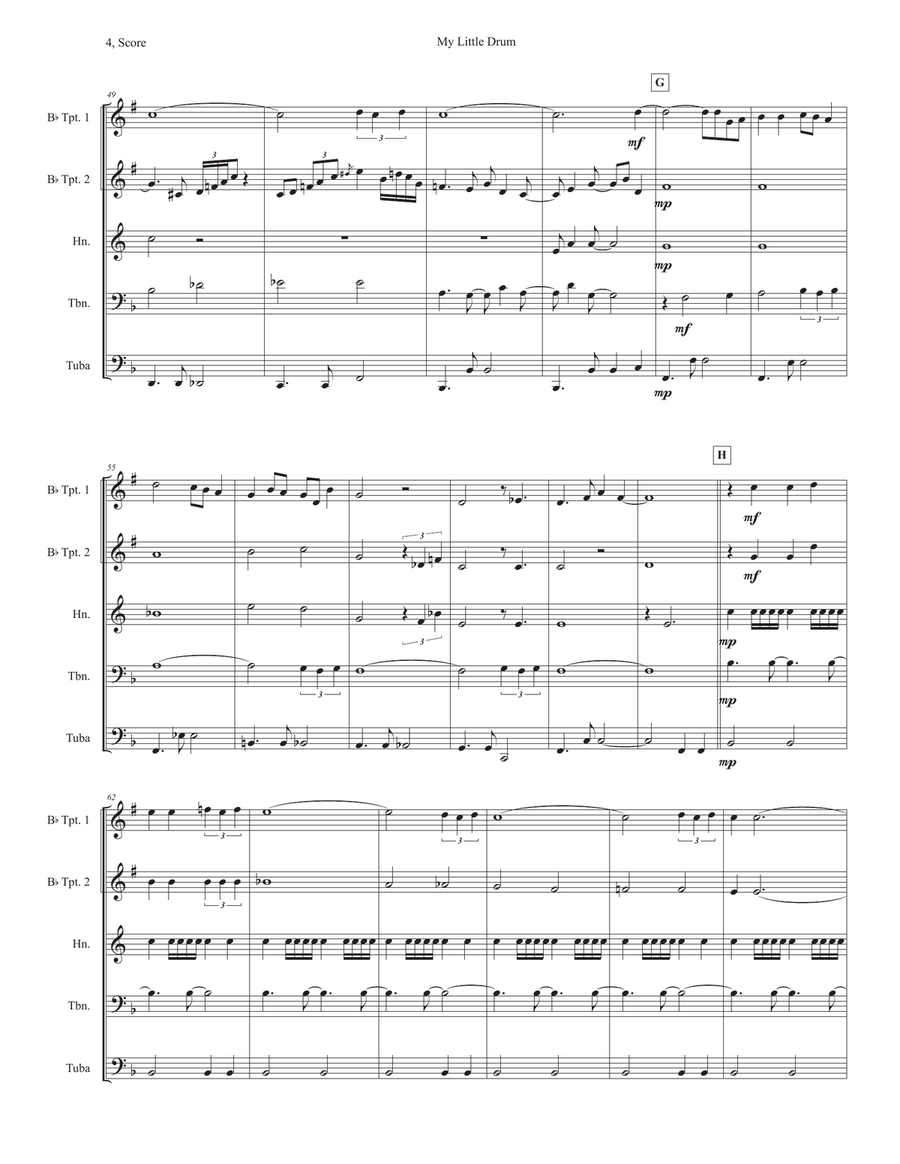 My Little Drum from A CHARLIE BROWN CHRISTMAS Percussion scores gallery preview page 4