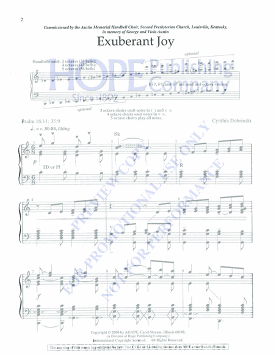 Exuberant Joy 5-Octaves scores gallery preview page 2