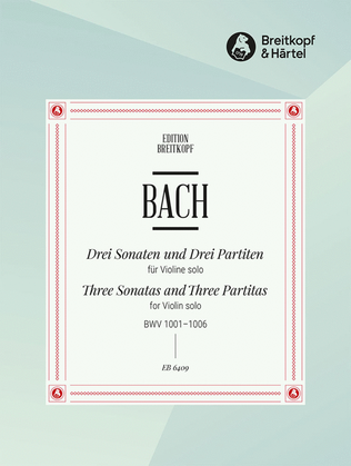 Book cover for 3 Sonatas and 3 Partitas BWV 1001-1006