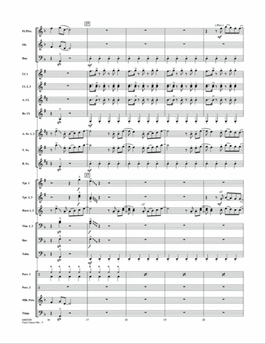 Party Dance Mix - Conductor Score (Full Score) Concert Band scores gallery preview page 5