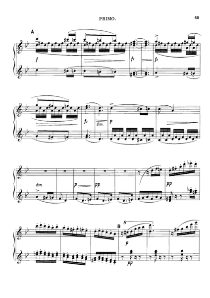 Dvorak Symphony No.8 III, IV, for piano duet(1 piano, 4 hands), PD804