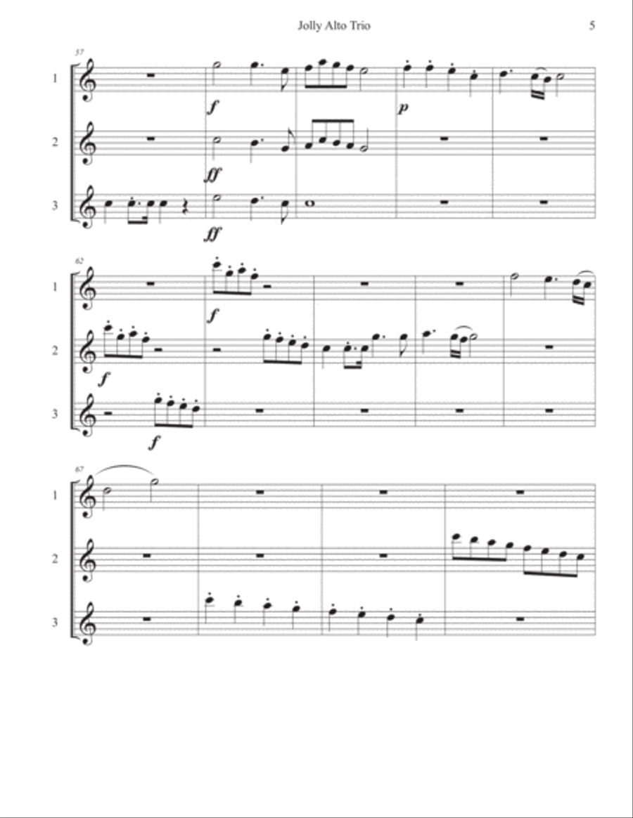 Jolly Alto Trio Jolly Alto Trio Small Ensemble scores gallery preview page 6