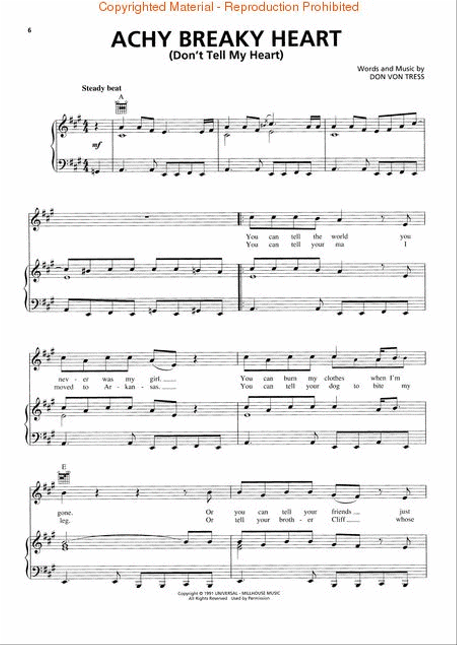 Selections from VH1's 1-Hit Wonders Piano, Vocal, Guitar scores gallery preview page 2