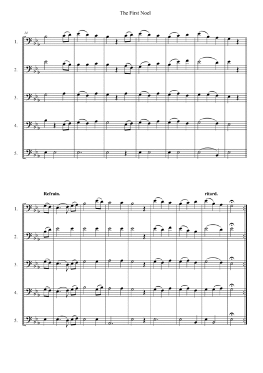 The First Noel Trombone Solo scores gallery preview page 2