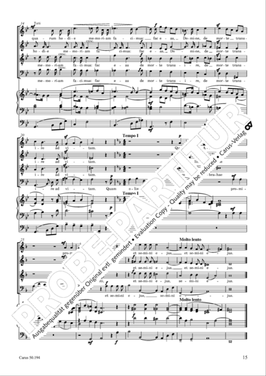 Requiem in D minor 4-Part scores gallery preview page 16