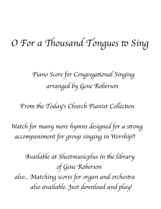 Book cover for O For a Thousand Tongues to Sing Piano Hymn Accomp Series