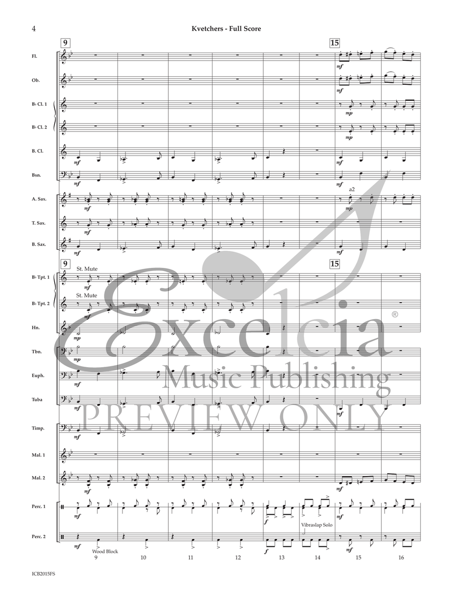Kvetchers (Score) Kvetchers (Score) Concert Band scores gallery preview page 4