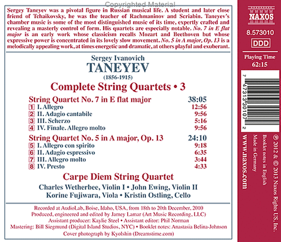 Complete String Quartets; 3: N image number null