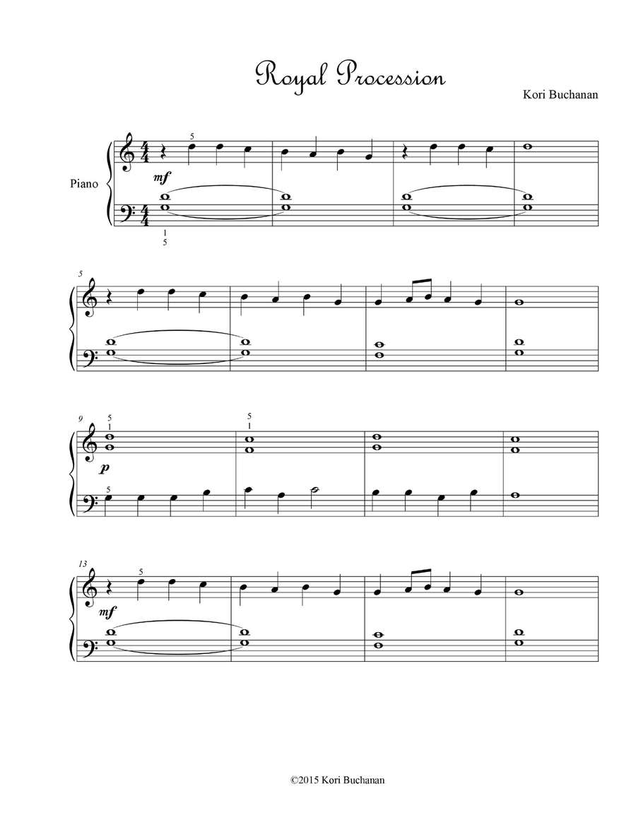 Royal Procession Royal Procession Piano Method scores gallery preview page 1