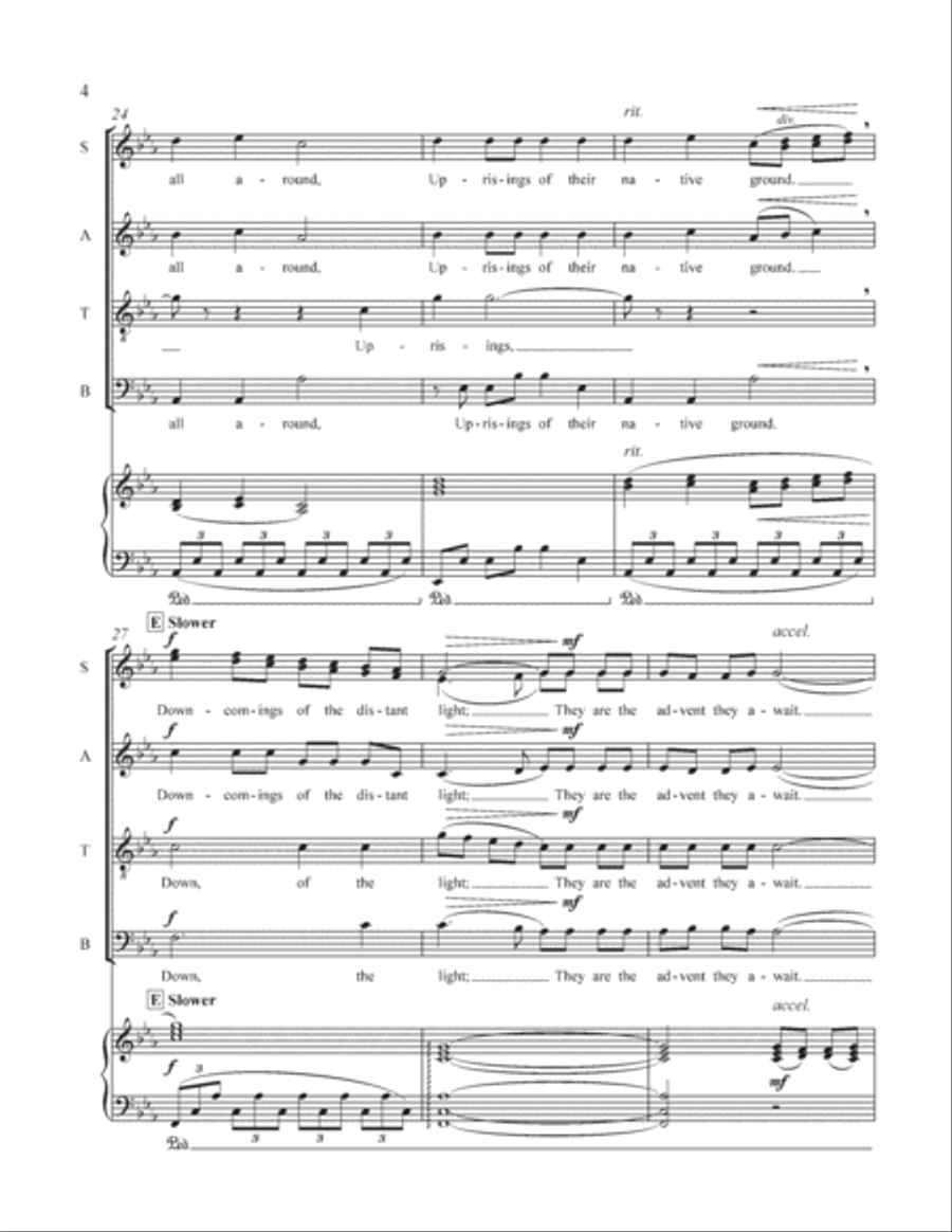 The Great Trees: 5. The Timbered Choir 4-Part scores gallery preview page 16