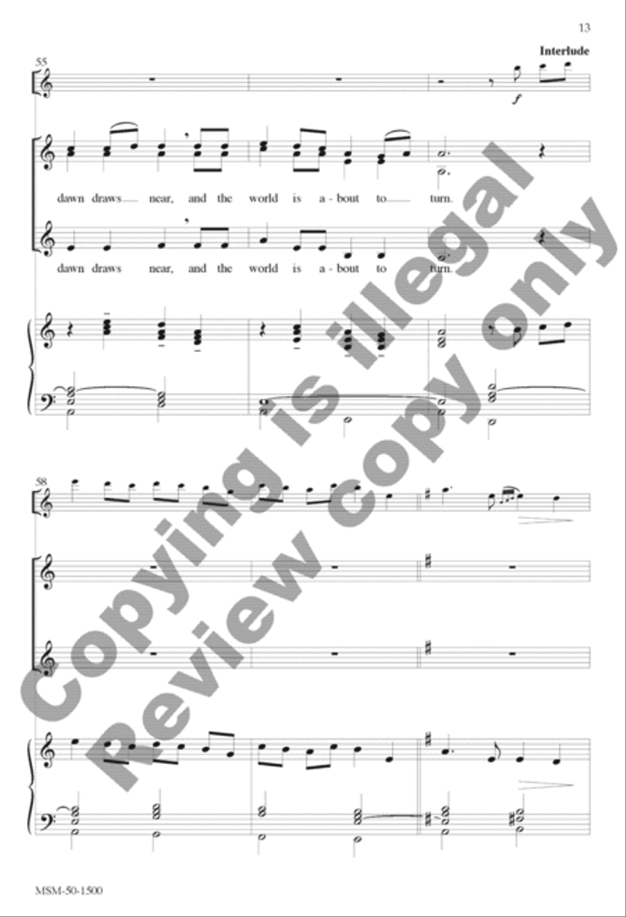 Canticle of the Turning (Magnificat) SSA scores gallery preview page 13