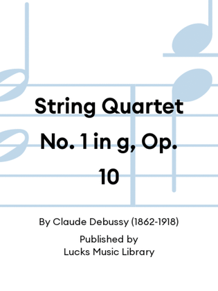 Book cover for String Quartet No. 1 in g, Op. 10